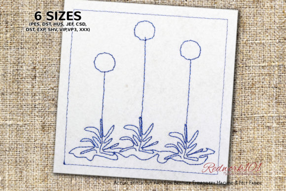 Allium Plant Bluework: A Thoughtful Embroidery Choice