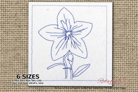 Balloon Flower Lineart Design