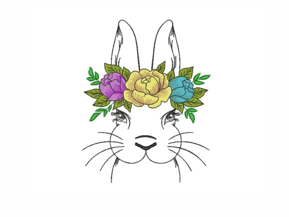 Bunny with Flowers