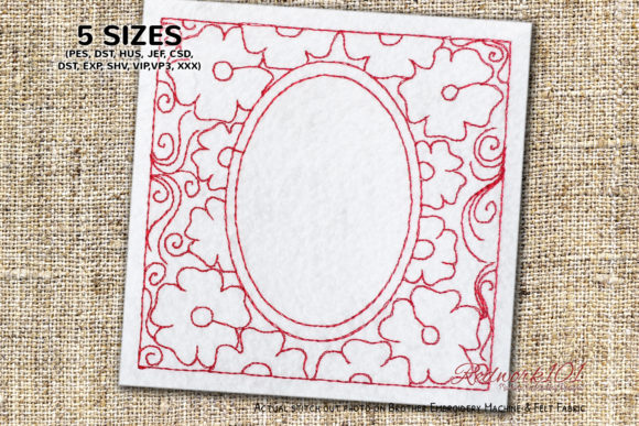 Frame Made by Flower Redwork Review