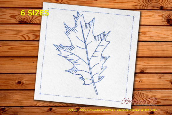 Pin Oak Leaf Redwork: A Thoughtful Embroidery Choice