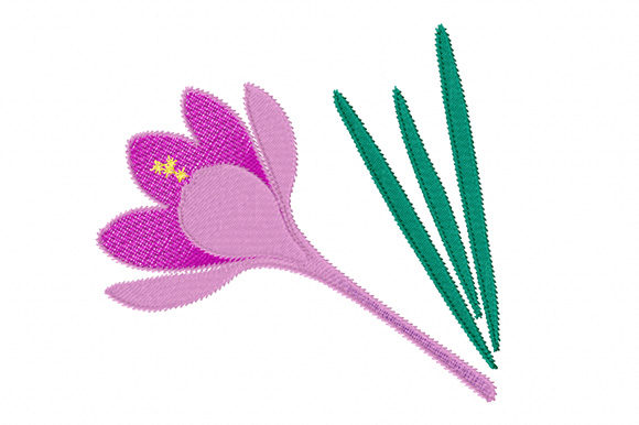 Purple Crocus Flower: A Spring Embroidery Gem for Holiday Gifting