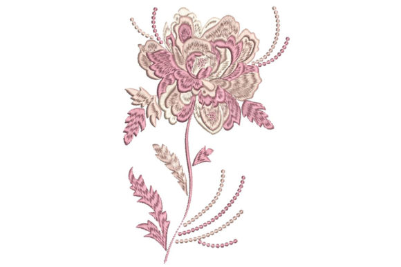 Rose Vintage Hand Stitch Imitation