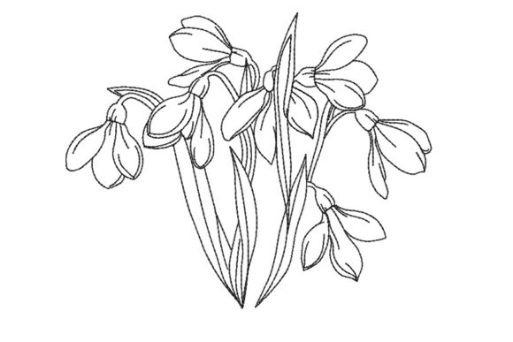 Snowdrop Flowers: A Delicate Spring Embroidery Gem
