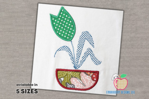 Tulip Flower Embroidery Design